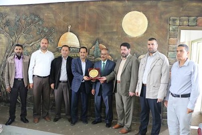 وفد من فرع الجامعة الاسلامية في الجنوب يزور مديرية التربية والتعليم شرق خان يونس
