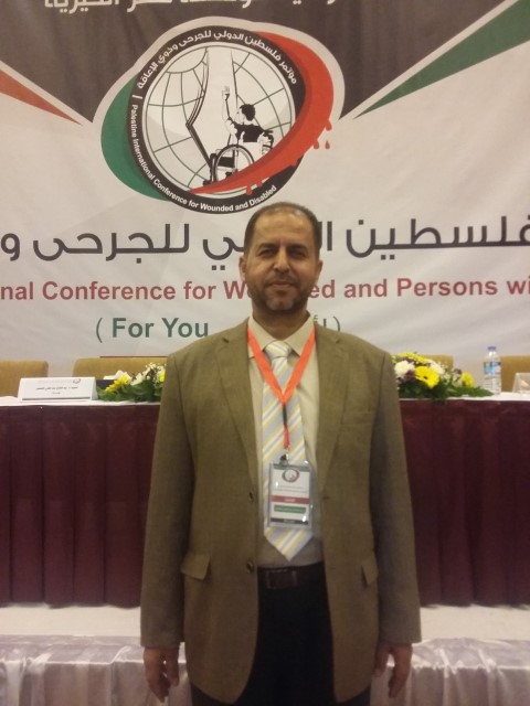 الدكتور عبد الفتاح عبد الغني الهمص يشارك في مؤتمر الجرحى الدولي