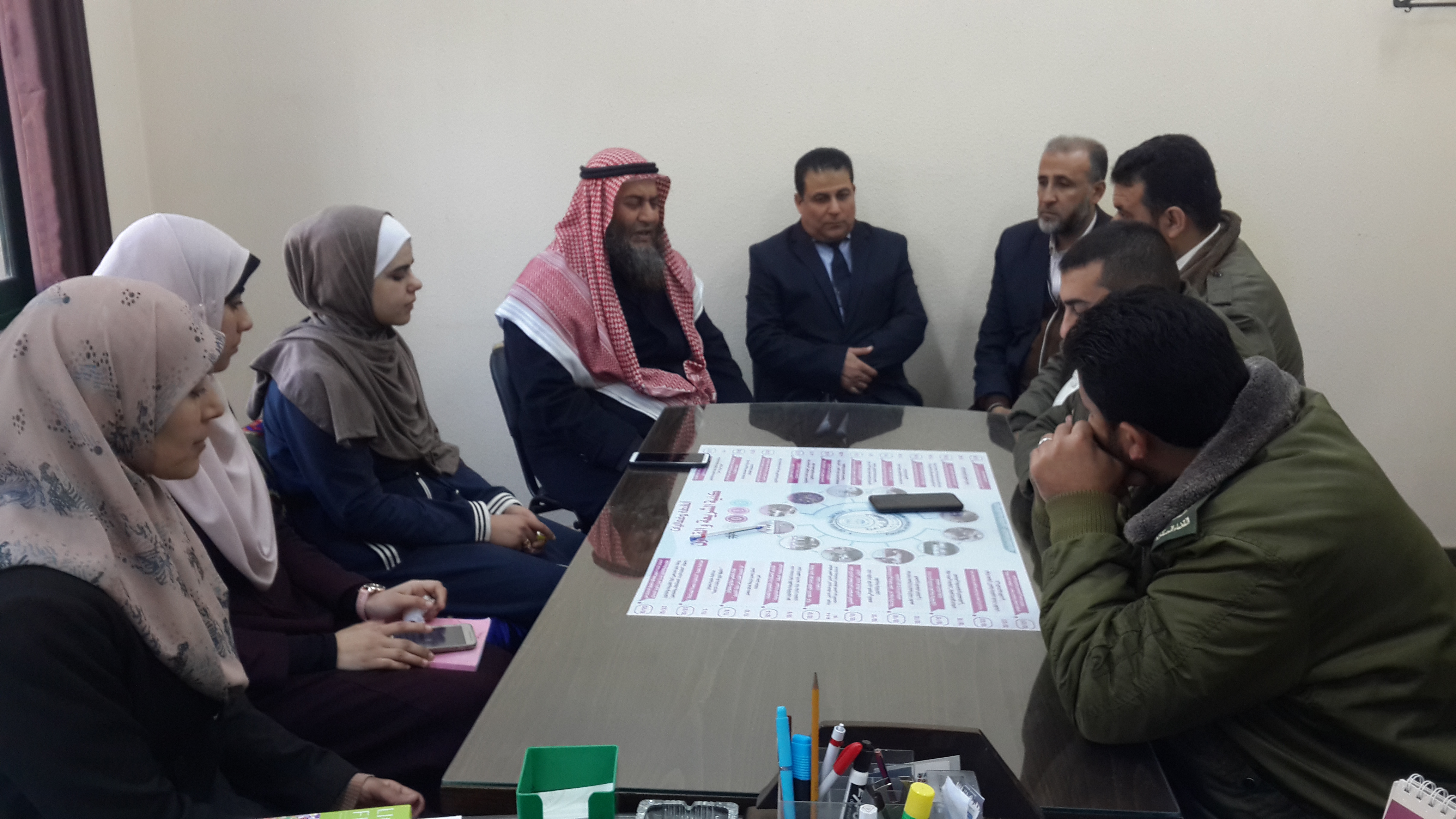 وفد من هيئة القضاء العسكري يزور كلية الشريعة والقانون بالجامعة الإسلامية بغزة