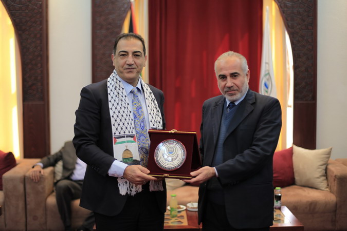 IUG Receives The Businessman Prof. Adnan Magali