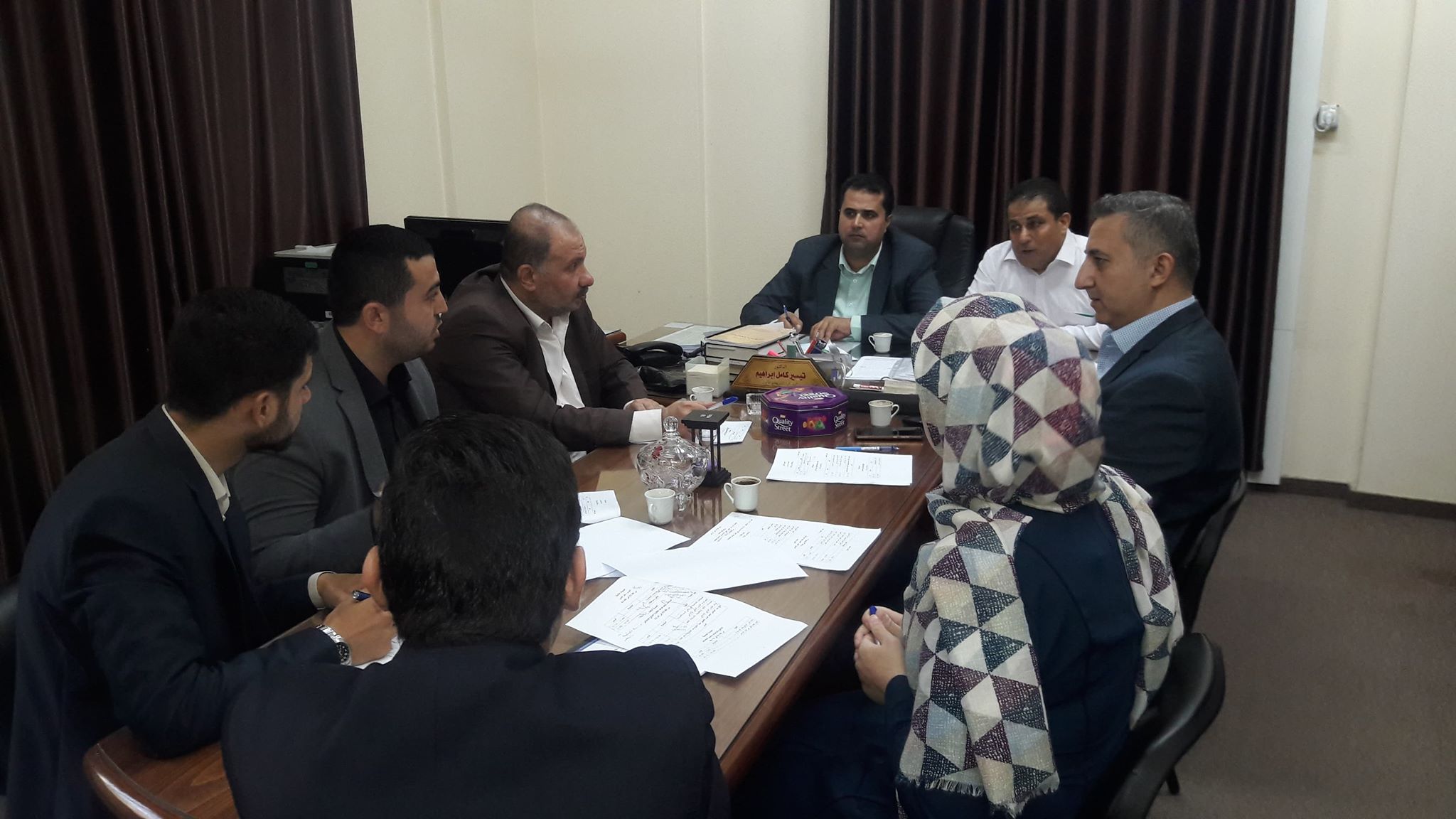 لقاء لكلية الشريعة والقانون مع وفد الصليب الأحمر- غزة