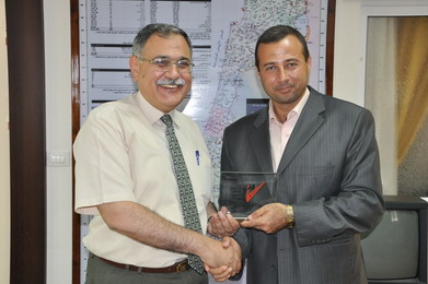 A Delegation from Creativity Institution Congratulates IUG for its First Position on Palestinian Universities