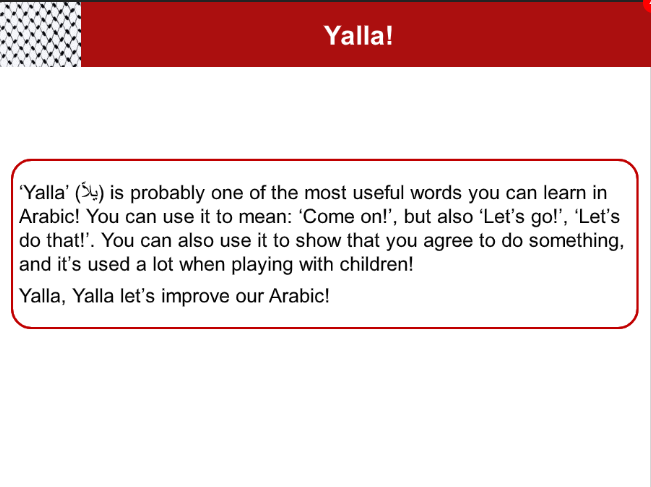 The Online Arabic Palestinian course for non-native speakers
