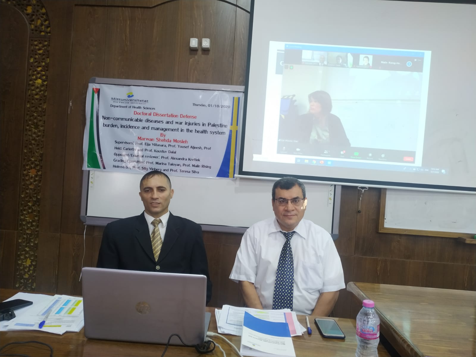 Prof. ALJeesh Examines Thesis Defense For Mid Sweden University
