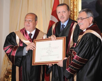 Islamic University of Gaza Awarded Turkish Prime Minister Recep Tayyip Erdogan the title of Honorary Doctorate