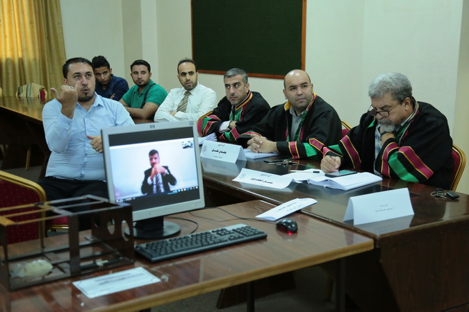 IUG granting 1st Master Degree to Male Deaf Student